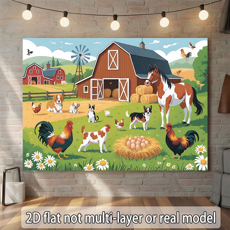 Agriculture Farming School - 2D плоский дизайн, односекционный баннер с