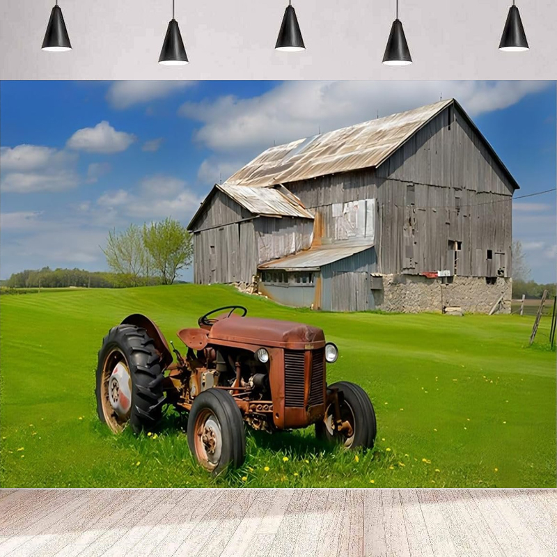 Agriculture Farming School - Зеленый фермерский фон для фотосъемки для