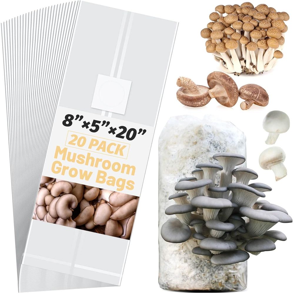 Mushroom Spawn Bag - Пакеты для выращивания грибов, 20 шт.,