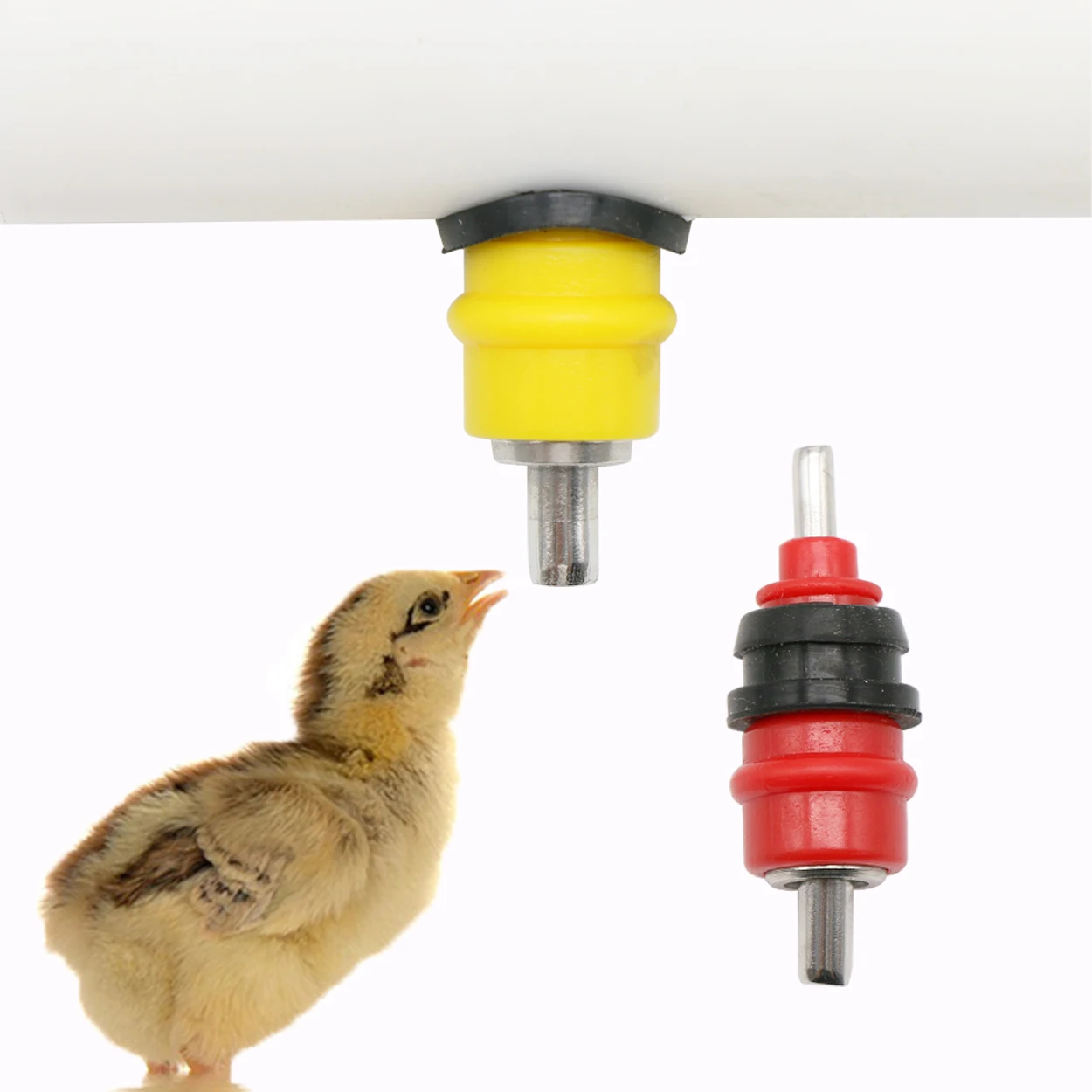 Chicken Nipple Drinker - 10 шт., поилка для перепелов, голубей,