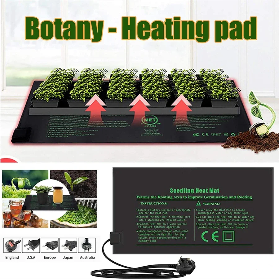 4 размера, 220 В, вилка европе – обзор и цена Seedling Heat Mat