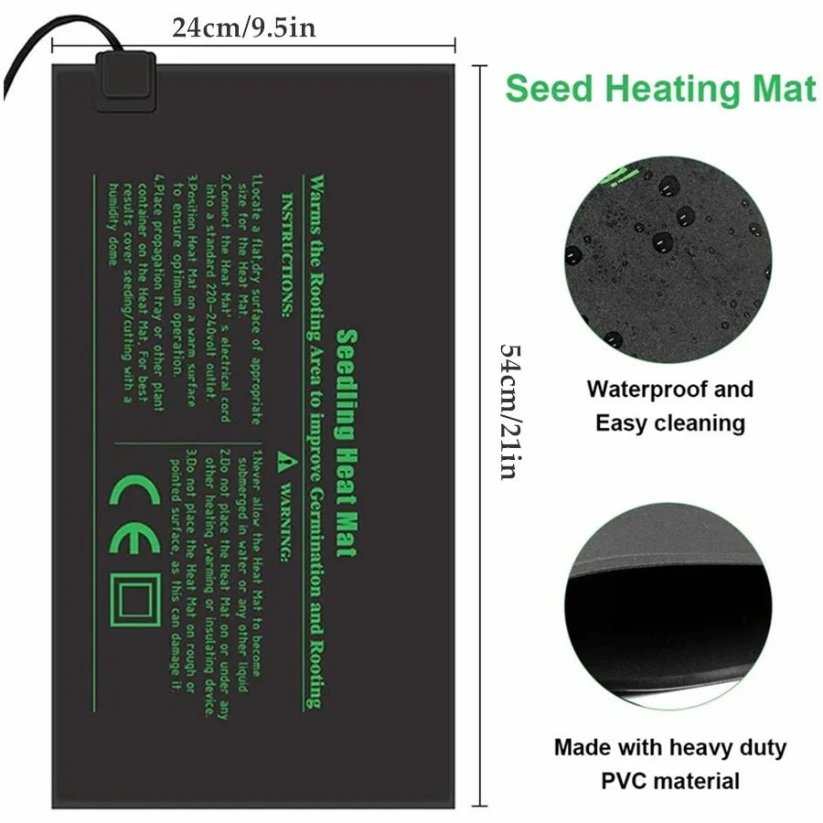 4 размера, 220 В, вилка европе – обзор и цена Seedling Heat Mat