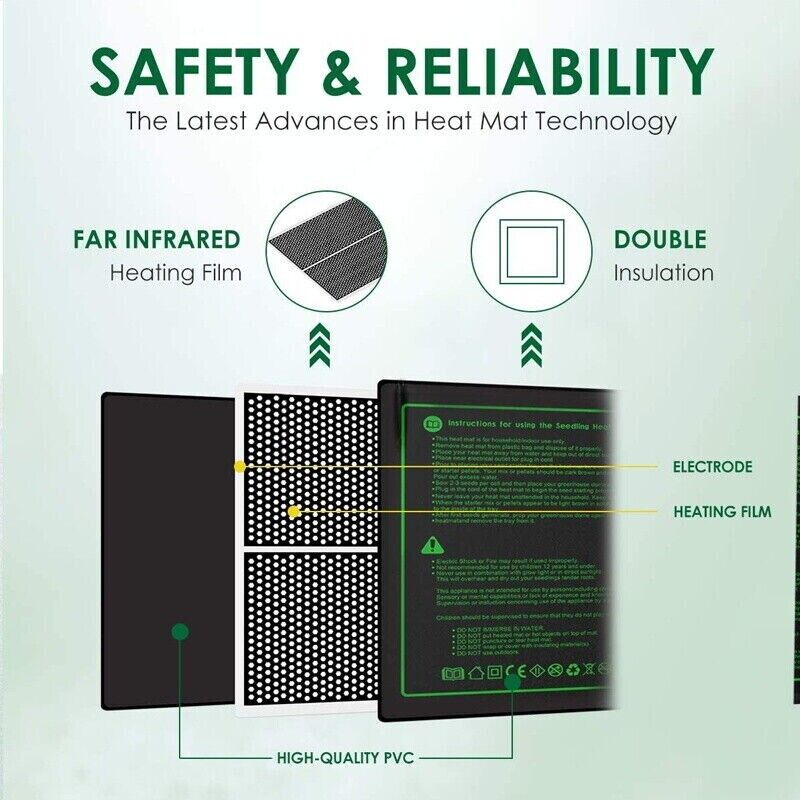 LERWAY 21 Вт нагревательный ко – обзор и цена Seedling Heat Mat