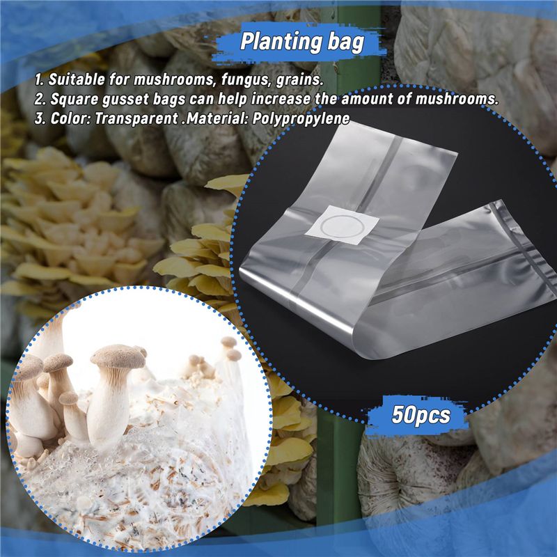 50 шт. пакетов для выращивания – обзор и цена Mushroom Spawn Bag