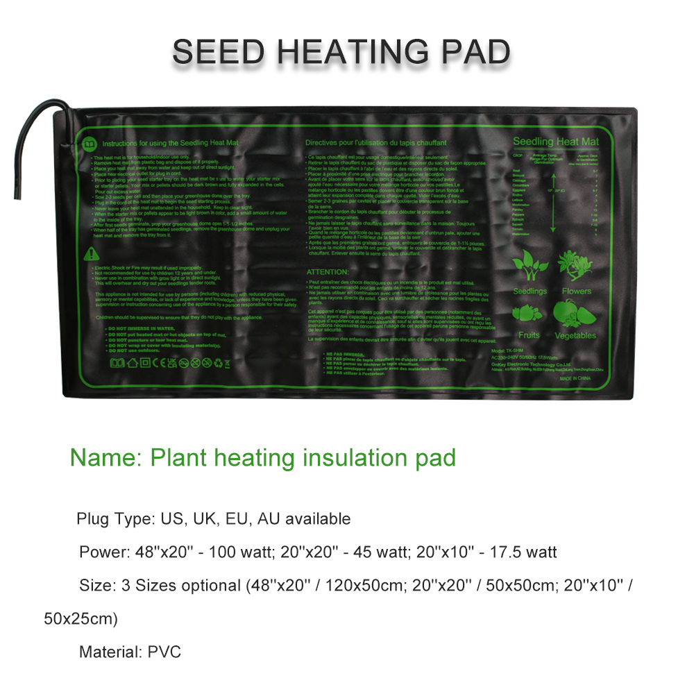Грелка для рассады, 3 размера, – обзор и цена Seedling Heat Mat
