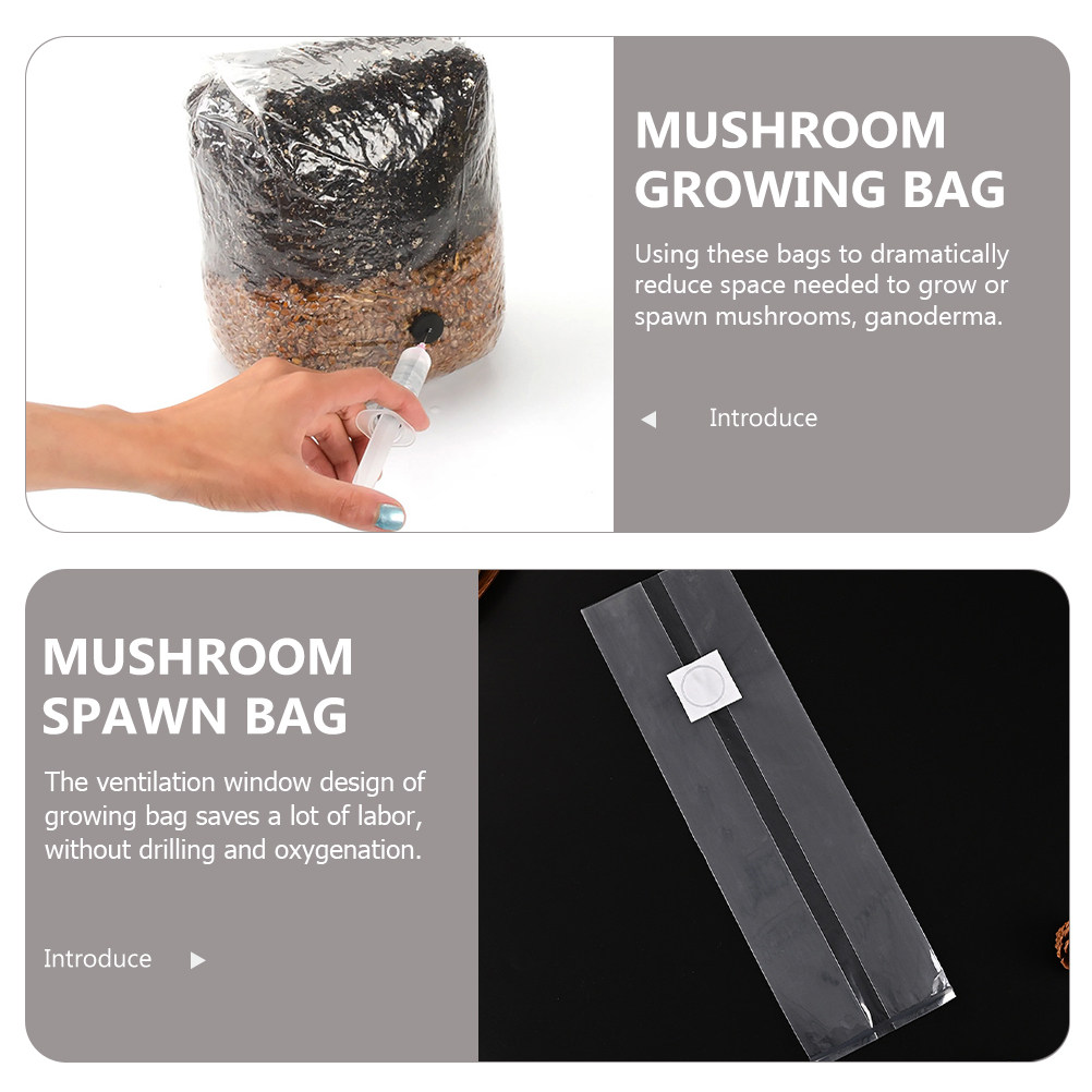 20 шт. прозрачных пакетов для  – обзор и цена Mushroom Spawn Bag